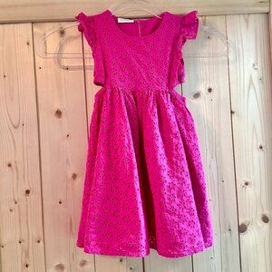 Hot Pink Eyelet Dress